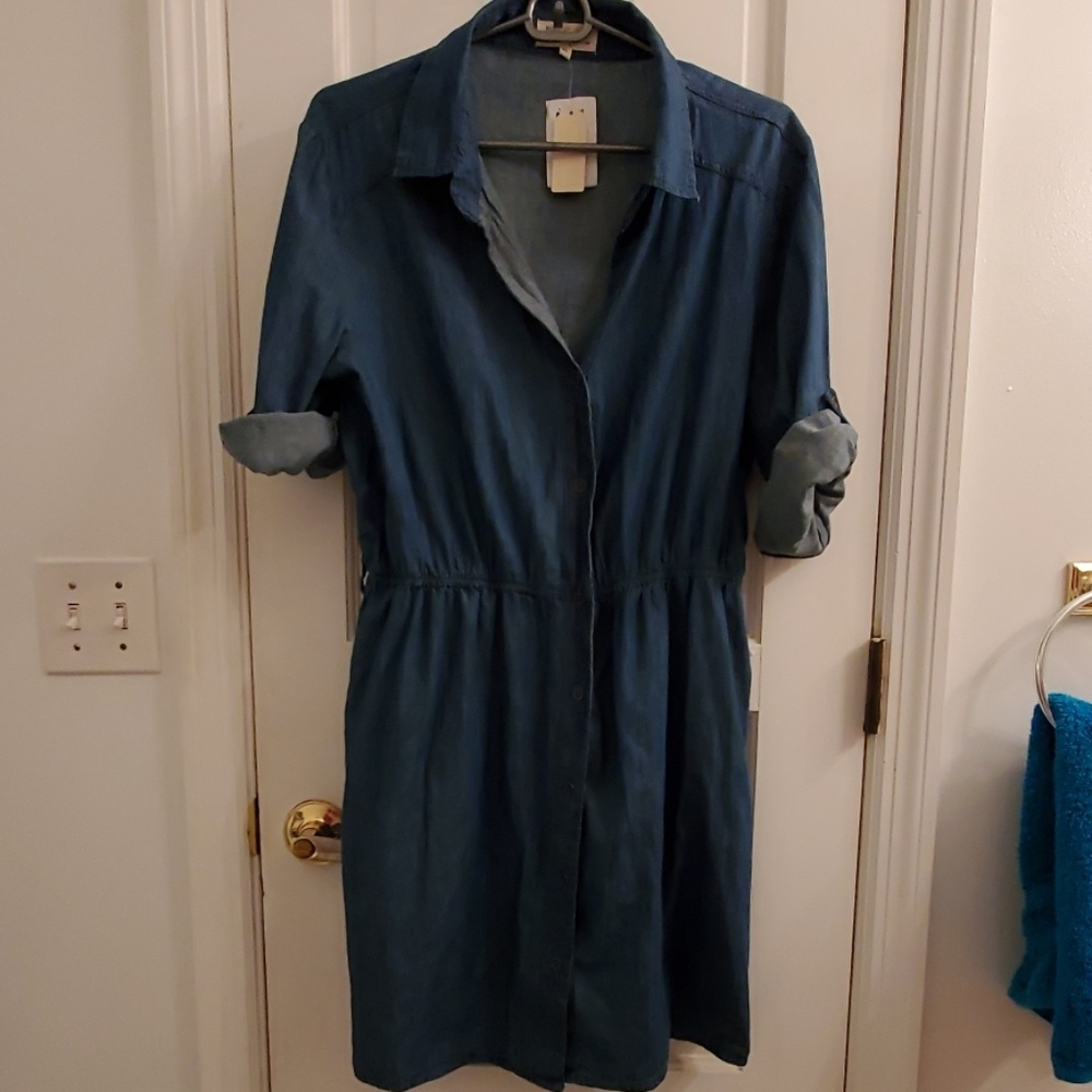Faux Denim Dress